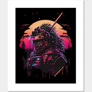 Neon Samurai Posters and Art